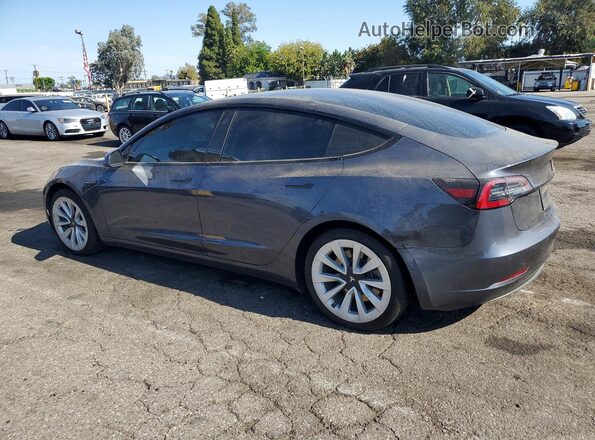 5YJ3E1EB7NF166796 2022 TESLA MODEL Gray უკანა მარცხენა