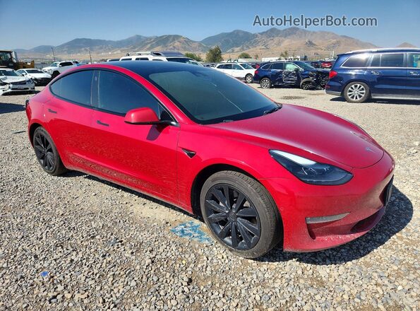 5YJ3E1EB7NF190354 2022 TESLA MODEL Red Առջևի աջ