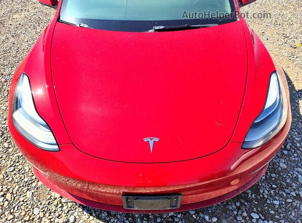 5YJ3E1EB7NF190354 2022 TESLA MODEL Red Սալոնի հետևի տեսք