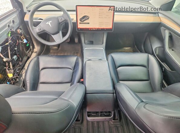 5YJ3E1EB7NF266512 2022 TESLA MODEL Gray Вид панелі приладів
