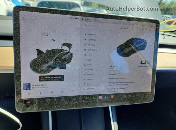 5YJ3E1EB8JF066314 2018 TESLA MODEL Charcoal Առջևի վահանակի տեսք