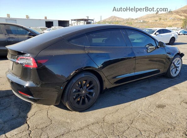 5YJ3E1EB8NF198768 2022 TESLA MODEL Black Задня права чверть