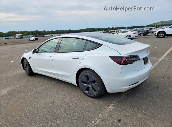5YJ3E1EB8NF250013 2022 TESLA MODEL White უკანა მარცხენა