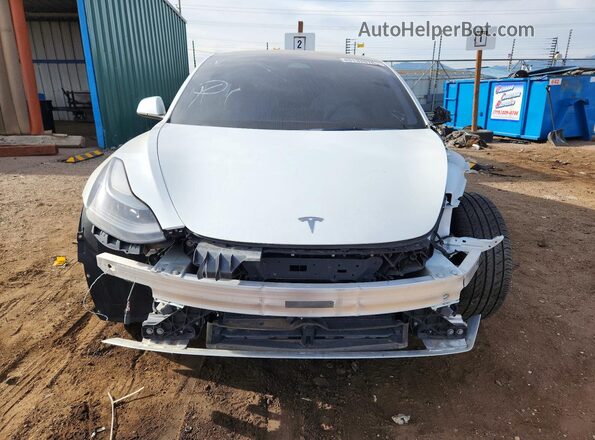 5YJ3E1EB8NF315619 2022 TESLA MODEL 3 White Widok z tyłu
