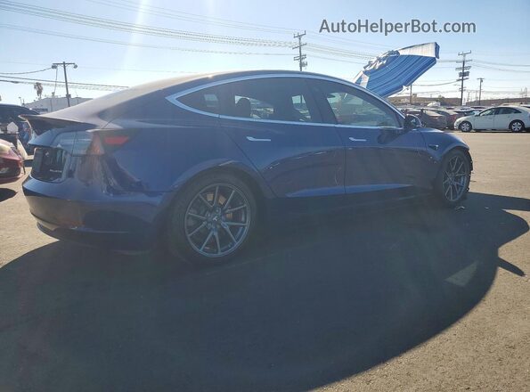 5YJ3E1EB9LF636419 2020 TESLA MODEL Blue Rear right