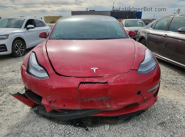 5YJ3E1EB9NF192557 2022 TESLA MODEL Красный Вид спереди