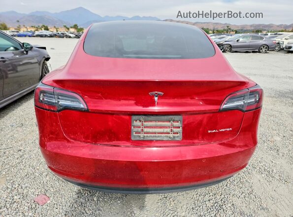 5YJ3E1EB9NF192557 2022 TESLA MODEL Красный Вид сзади