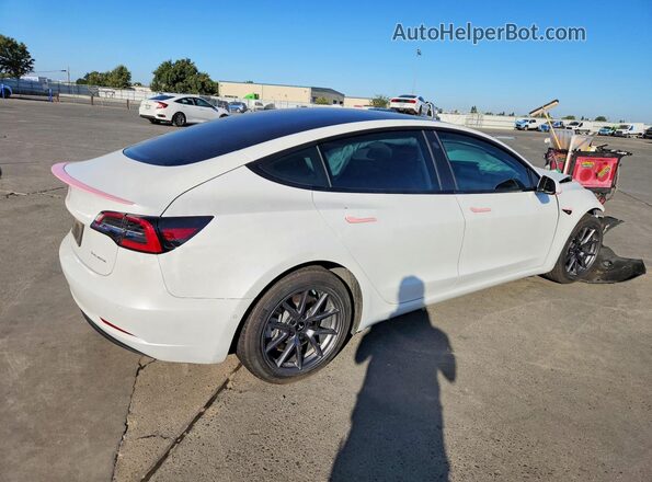 5YJ3E1EB9NF257679 2022 TESLA MODEL White უკანა მარჯვენა