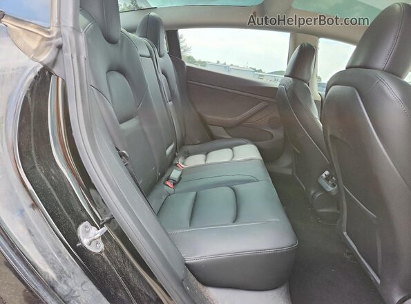 5YJ3E1EB9PF710413 2023 TESLA MODEL Black Հետևի նստատեղերի տեսք