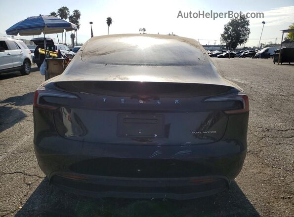 5YJ3E1EB9RF843739 2024 TESLA MODEL Black უკანა ხედი