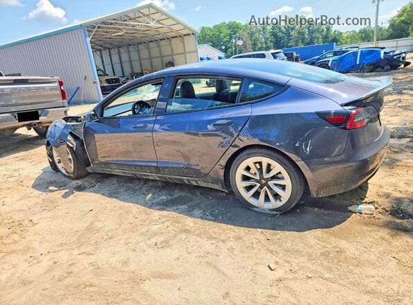 5YJ3E1EBXNF180501 2022 TESLA MODEL Серый Задняя левая четверть