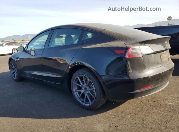 5YJ3E1EBXNF198805 2022 TESLA MODEL Черный Задняя левая четверть
