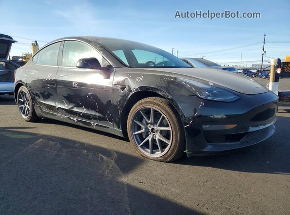 5YJ3E1EBXNF198805 2022 TESLA MODEL Черный Передняя правая четверть