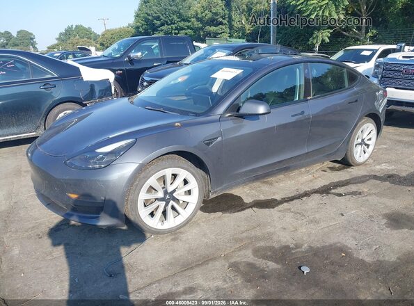 5YJ3E1EBXNF288939 2022 TESLA MODEL 3 Серый Передняя левая четверть
