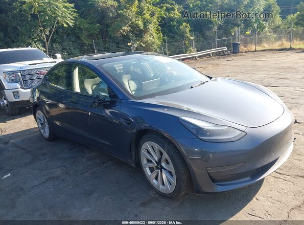 5YJ3E1EBXNF288939 2022 TESLA MODEL 3 Серый Вид задней части салона