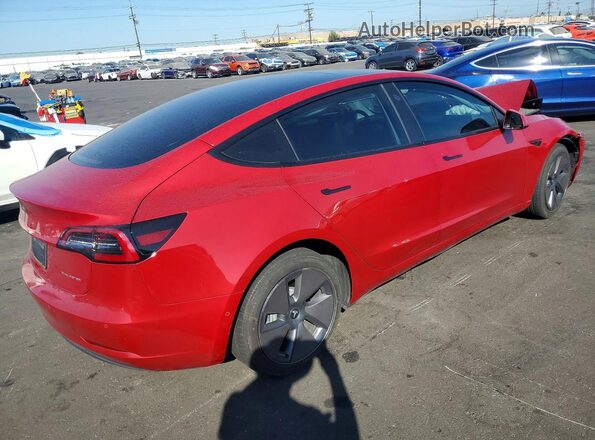 5YJ3E1EBXNF316934 2022 TESLA MODEL Red Հետևի աջ