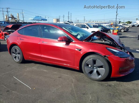5YJ3E1EBXNF316934 2022 TESLA MODEL Red Առջևի աջ