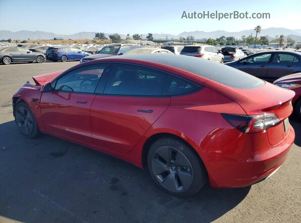5YJ3E1EBXNF316934 2022 TESLA MODEL Red Հետևի ձախ