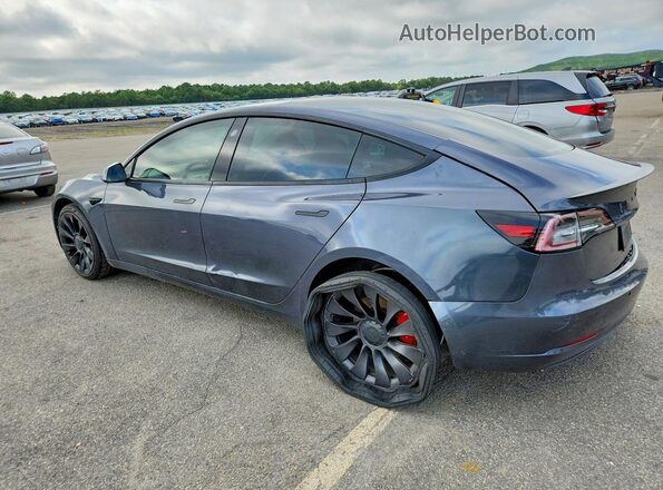 5YJ3E1EC1NF124701 2022 TESLA MODEL Charcoal Հետևի ձախ