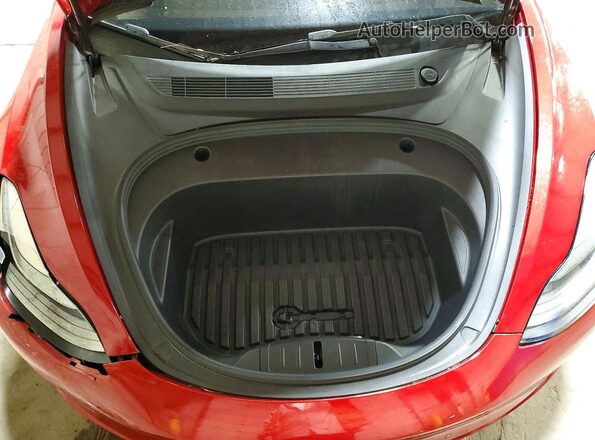 5YJ3E1EC1NF254218 2022 TESLA MODEL Red Вид задньої частини салону