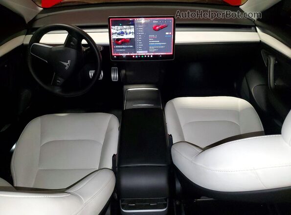 5YJ3E1EC1NF254218 2022 TESLA MODEL Red Вид панелі приладів