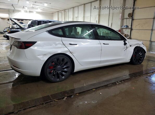 5YJ3E1EC5MF095993 2021 TESLA MODEL White Задня права чверть