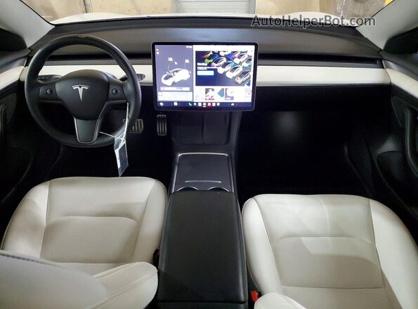 5YJ3E1EC5MF095993 2021 TESLA MODEL White Вид панелі приладів