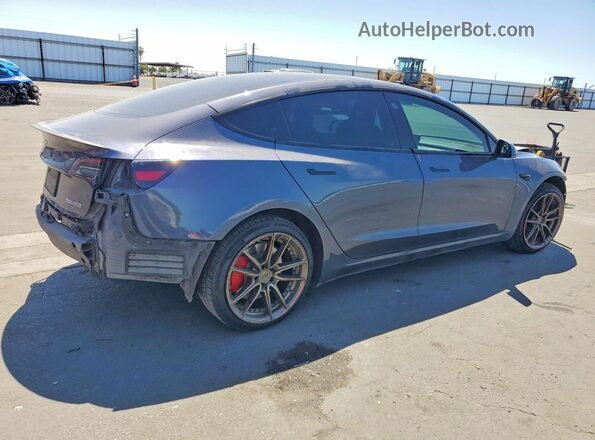 5YJ3E1EC5PF498229 2023 TESLA MODEL Серый Задняя правая четверть