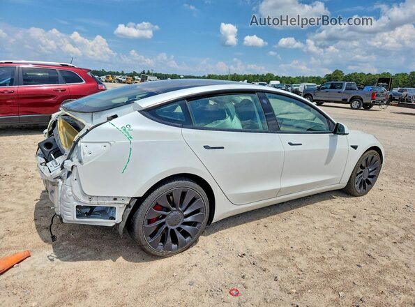 5YJ3E1EC7NF195238 2022 TESLA MODEL Белый Задняя правая четверть