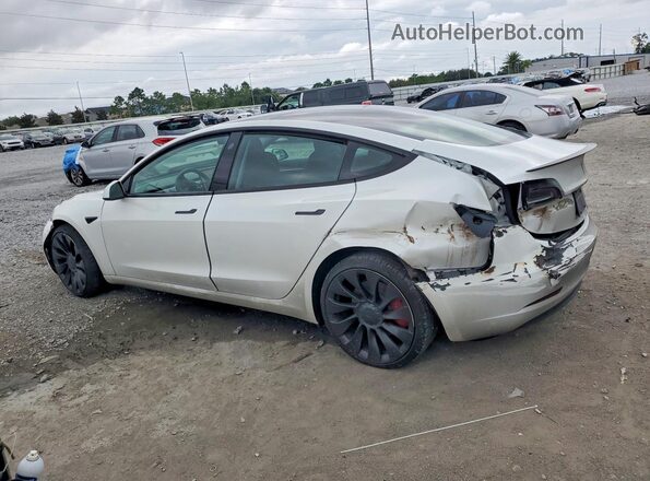 5YJ3E1EC7PF480704 2023 TESLA MODEL Белый Задняя левая четверть