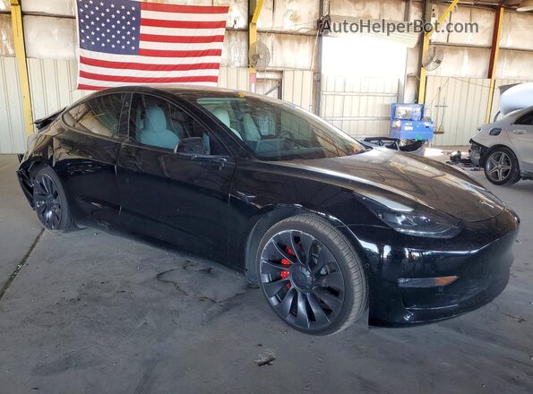 5YJ3E1EC8NF155220 2022 TESLA MODEL Black წინა მარჯვენა