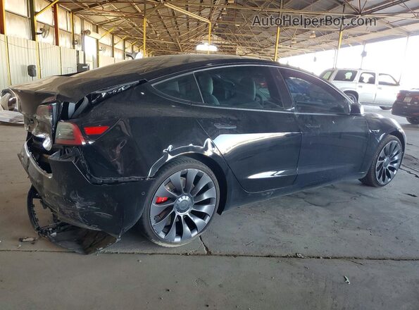5YJ3E1EC8NF155220 2022 TESLA MODEL Black უკანა მარჯვენა