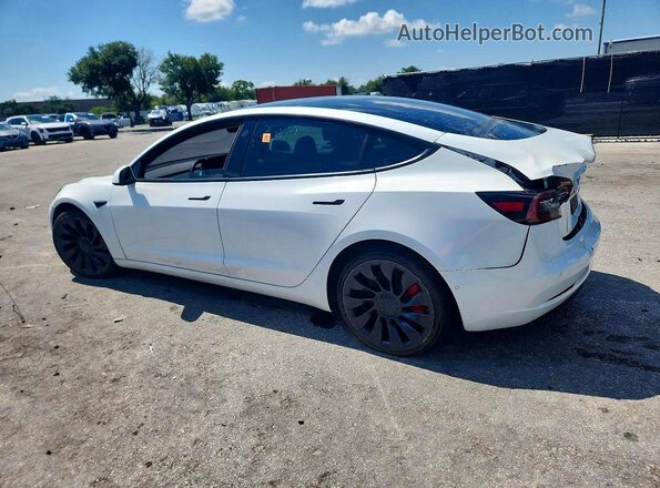 5YJ3E1ECXMF088456 2021 TESLA MODEL Белый Задняя левая четверть