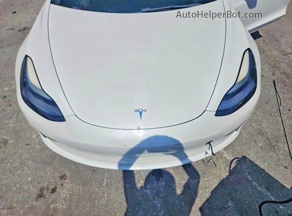 5YJ3E1ECXMF088456 2021 TESLA MODEL Белый Вид задней части салона