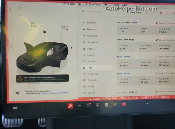 5YJ3E1ET4RF786584 2024 TESLA MODEL Black Vista del cuadro de instrumentos