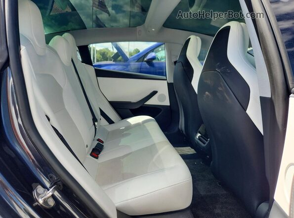 5YJ3E1ET6RF856604 2024 TESLA MODEL Blue Rear seats view