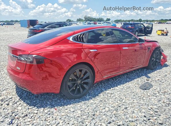 5YJSA1E13HF176860 2017 TESLA MODEL Красный Задняя правая четверть