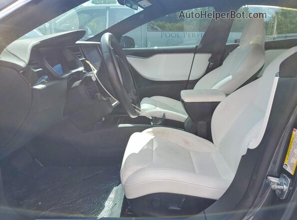 5YJSA1E23KF333674 2019 TESLA MODEL Серый Вид салона спереди