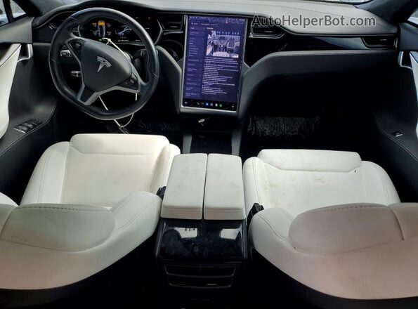 5YJSA1E23KF333674 2019 TESLA MODEL Серый Вид панели приборов