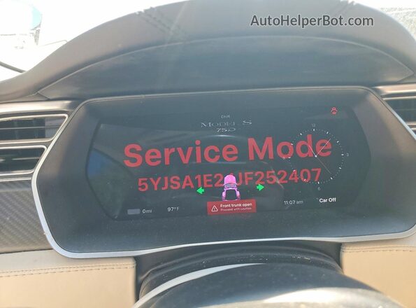 5YJSA1E24JF252407 2018 TESLA MODEL White Вид щитка приладів