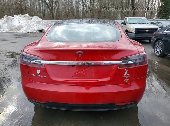 5YJSA1E24JF294477 2018 TESLA MODEL Red Հետևի տեսք