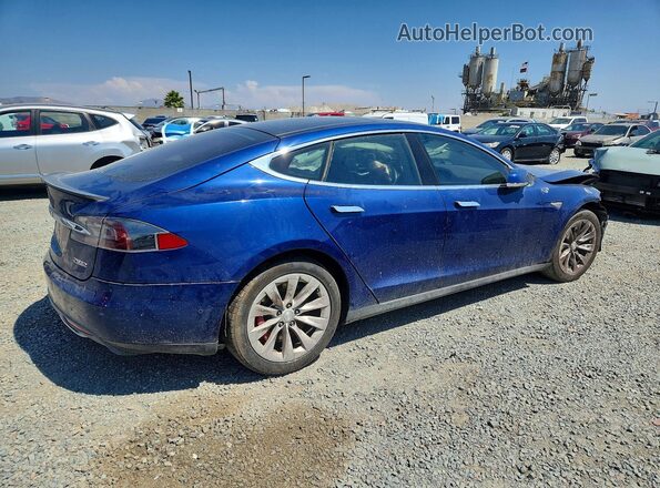 5YJSA1E44GF134304 2016 TESLA MODEL Blue Rear right