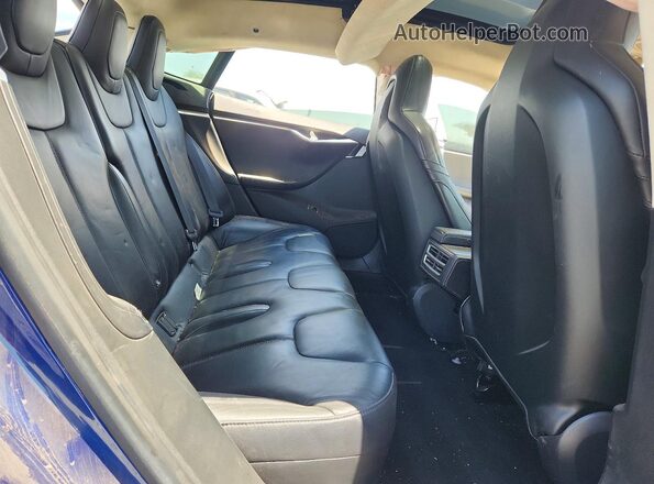5YJSA1E44GF134304 2016 TESLA MODEL Blue Rear seats view