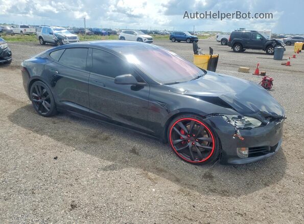 5YJSA1E47HF200717 2017 TESLA MODEL Черный Передняя правая четверть