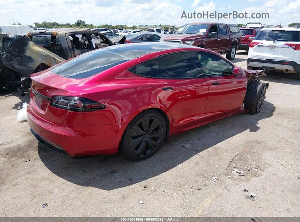 5YJSA1E50PF511784 2023 TESLA MODEL S Красный Задняя правая четверть