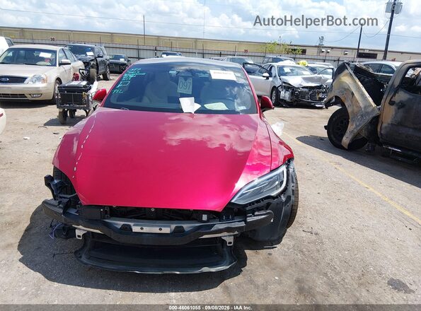 5YJSA1E50PF511784 2023 TESLA MODEL S Красный Вид щитка приборов