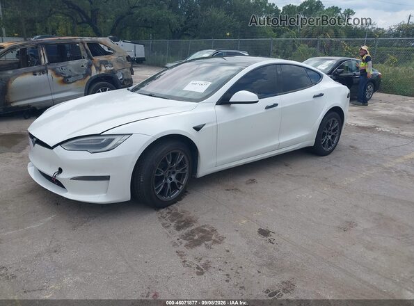 5YJSA1E51MF428201 2021 TESLA MODEL S White Przód lewy