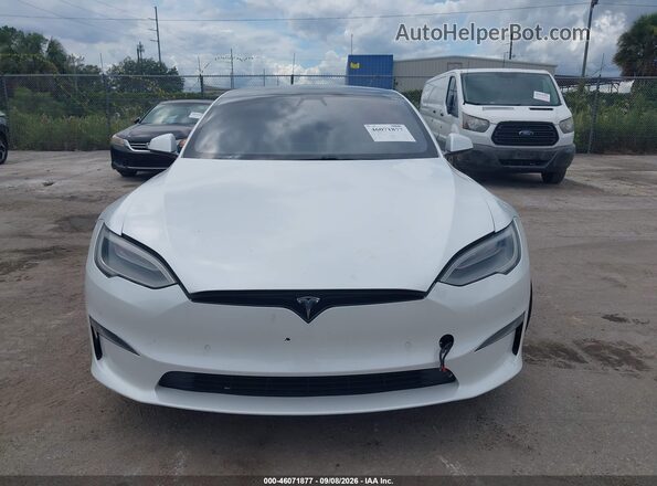 5YJSA1E51MF428201 2021 TESLA MODEL S White Widok zestawu wskaźników