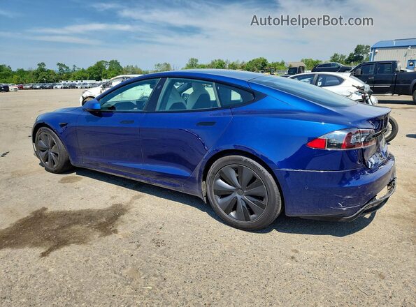 5YJSA1E51MF439974 2021 TESLA MODEL Синий Задняя левая четверть