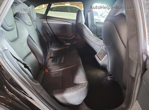 5YJSA1E51MF453423 2021 TESLA MODEL Black უკანა სავარძლების ხედი